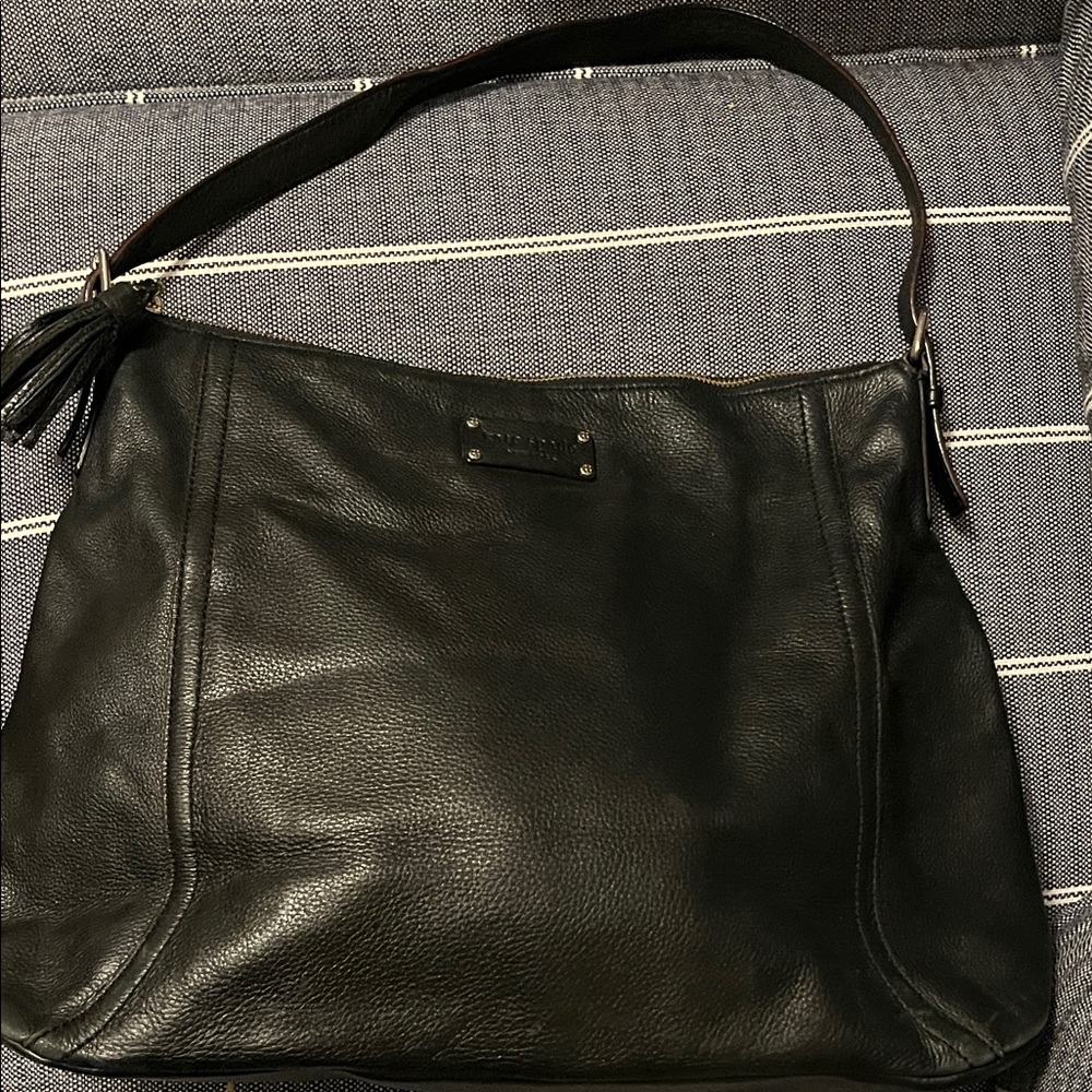 Kate Spade soft Black Leather Shoulder Bag